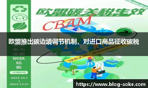 欧盟推出碳边境调节机制，对进口商品征收碳税